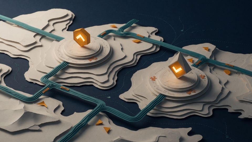 Abstract nautical learning visual